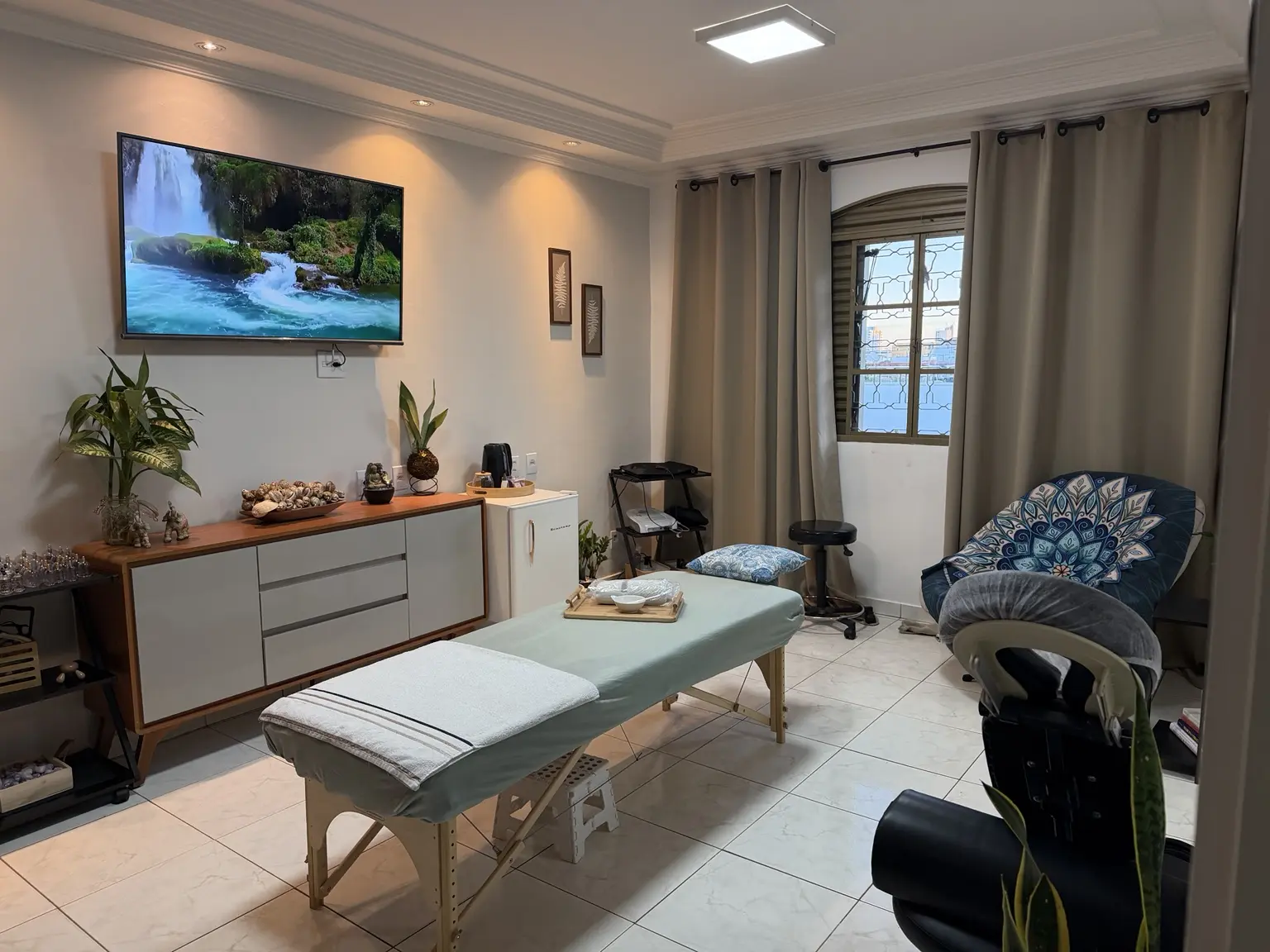 Espaço acolhedor de massagem em Uberlândia, no Bairro Brasil